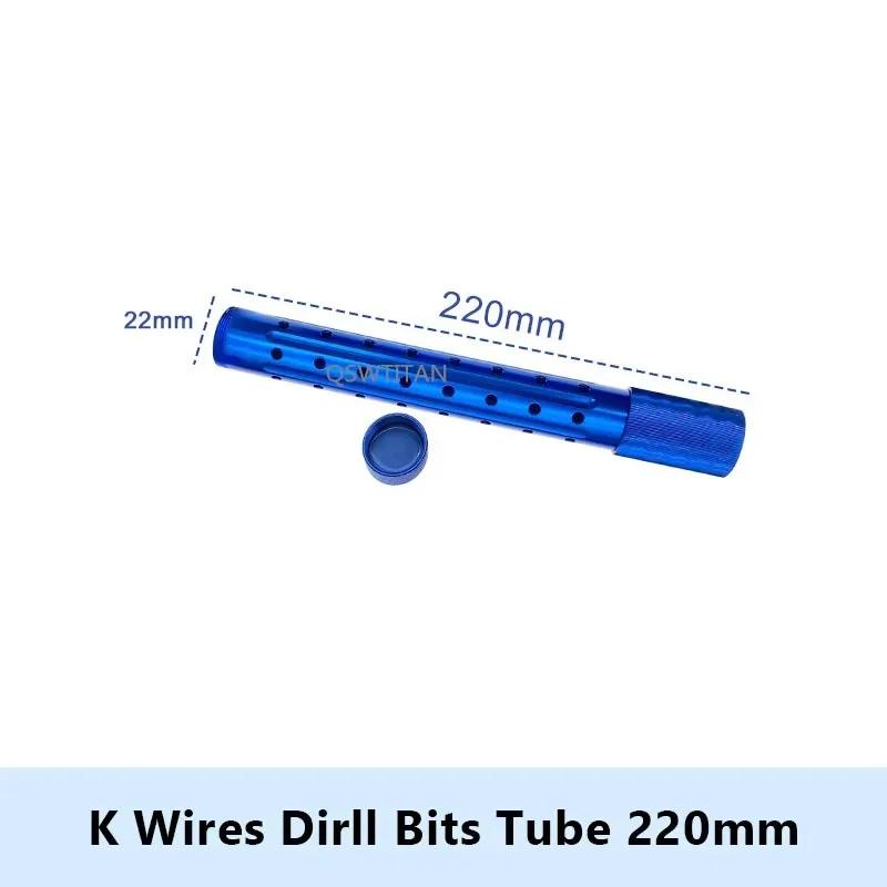 Alliage d'aluminium Kirschner fil Dirll Bits Tube de stérilisation Kirschner boîte de stérilisation 