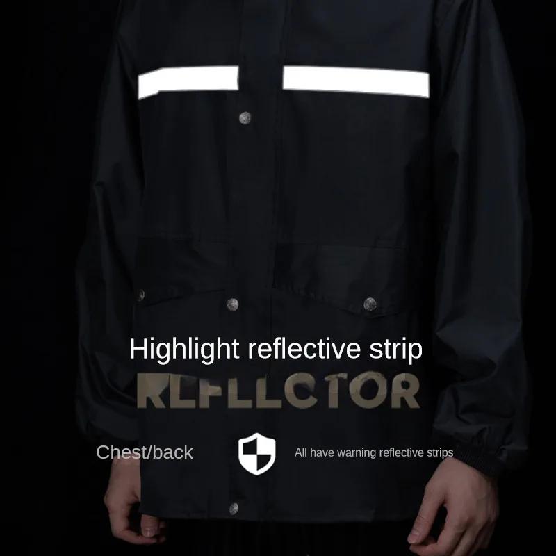Combinaison imperméable et pantalon de pluie complet pour vélo électrique et moto, conception fendue