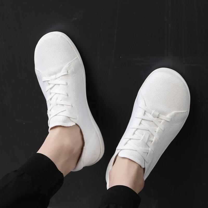 Chaussures sport pieds larges hommes femmes semelle zéro drop légères - Baskets plates décontractées