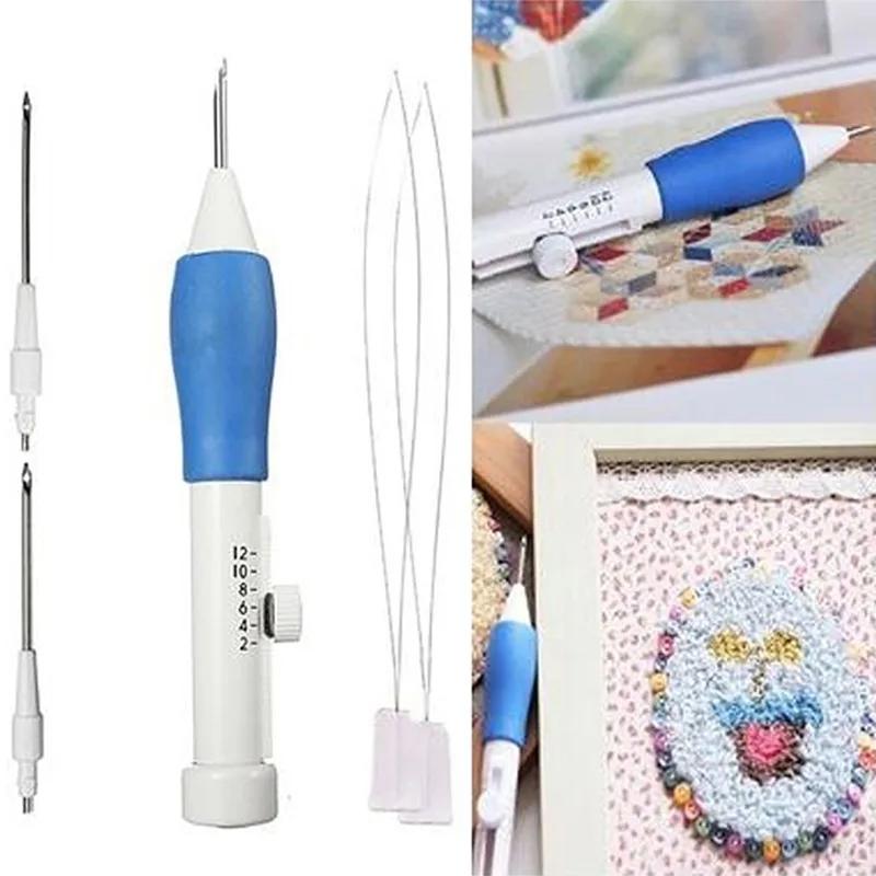 Kit d'aiguilles à poinçonner pour broderie, ensemble d'outils de couture, stylo à aiguille magique, 