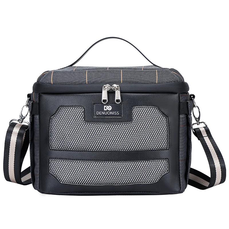 DENUONISS nouveau sac isolé à carreaux sac froid Double isolation sac à déjeuner en maille de grande