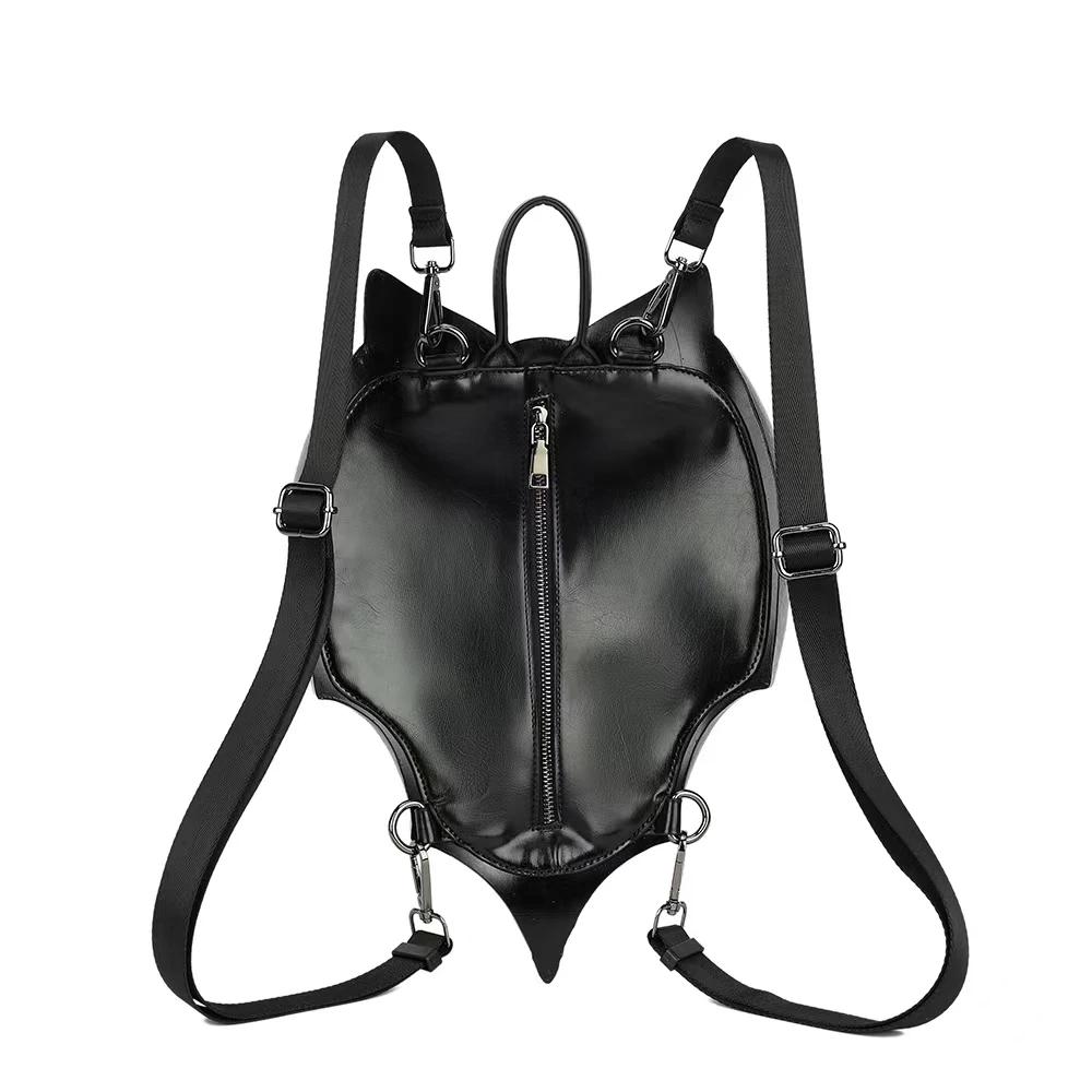 Sac à dos gothique noir en forme de chauve-souris pour fille, sac à main d'halloween, sacs de haute 