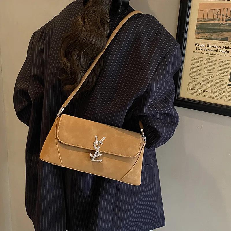 Nouveau Sac Baguette Luxe Automne Hiver 2026 – Sac à Bandoulière Convertible Polyvalent Quotidien, I
