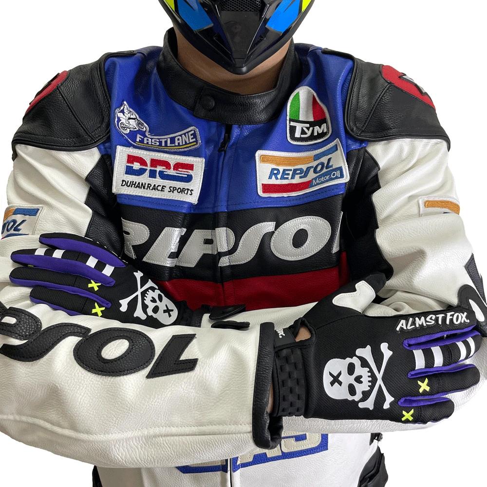 Almst-Gants de moto Fox Skull pour hommes, gants de course de vélo de montagne, écran tactile, moto 