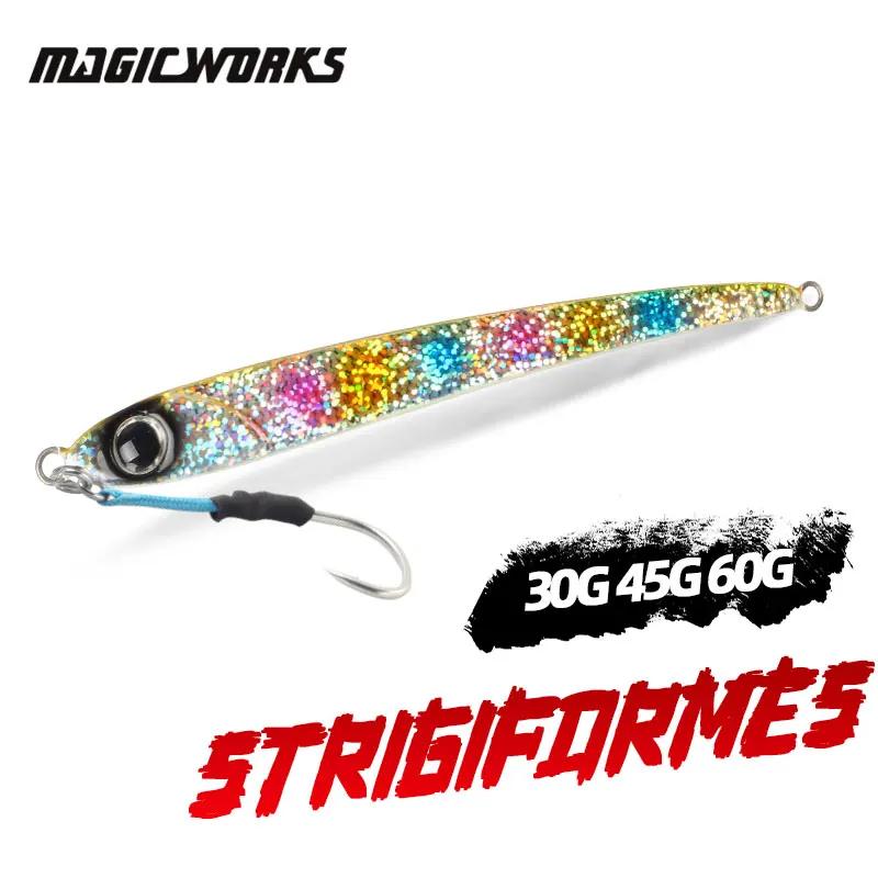 Works magiques gabarit en métal de mer faux appât 30g 45g 60g leurres articles de poisson d'eau salé
