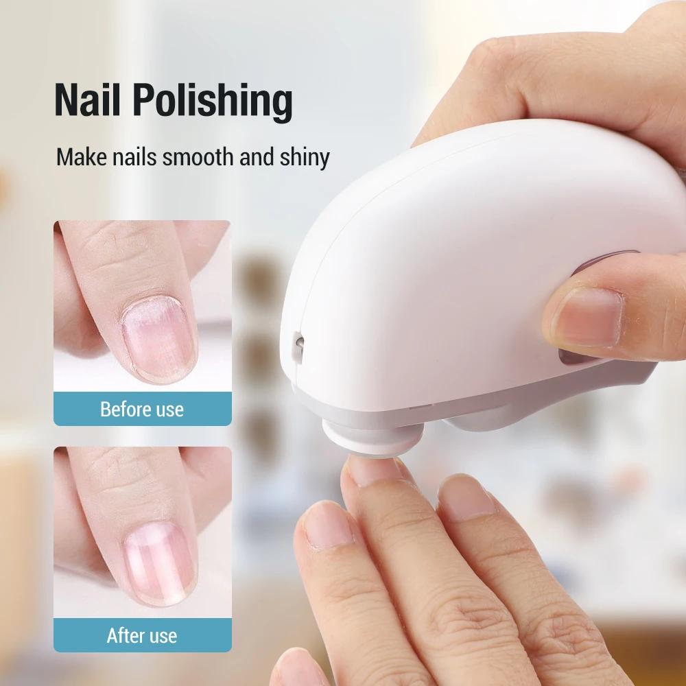 Coupe-ongles électrique 2 en 1, manucure, anti-éclaboussures, pour bébé, ciseaux à doigts et orteils