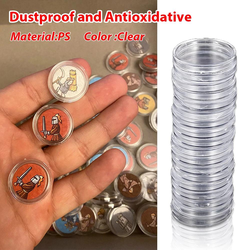 10/25/50/100 pièces 19-33mm étuis à monnaie transparents support boîte de collecte de pièces de monn