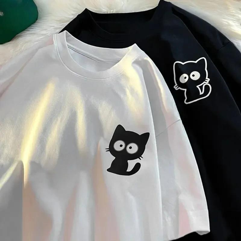 Femme décontracté impression col rond manches courtes T-Shirt 2025 nouvelle tendance d'été tout-matc
