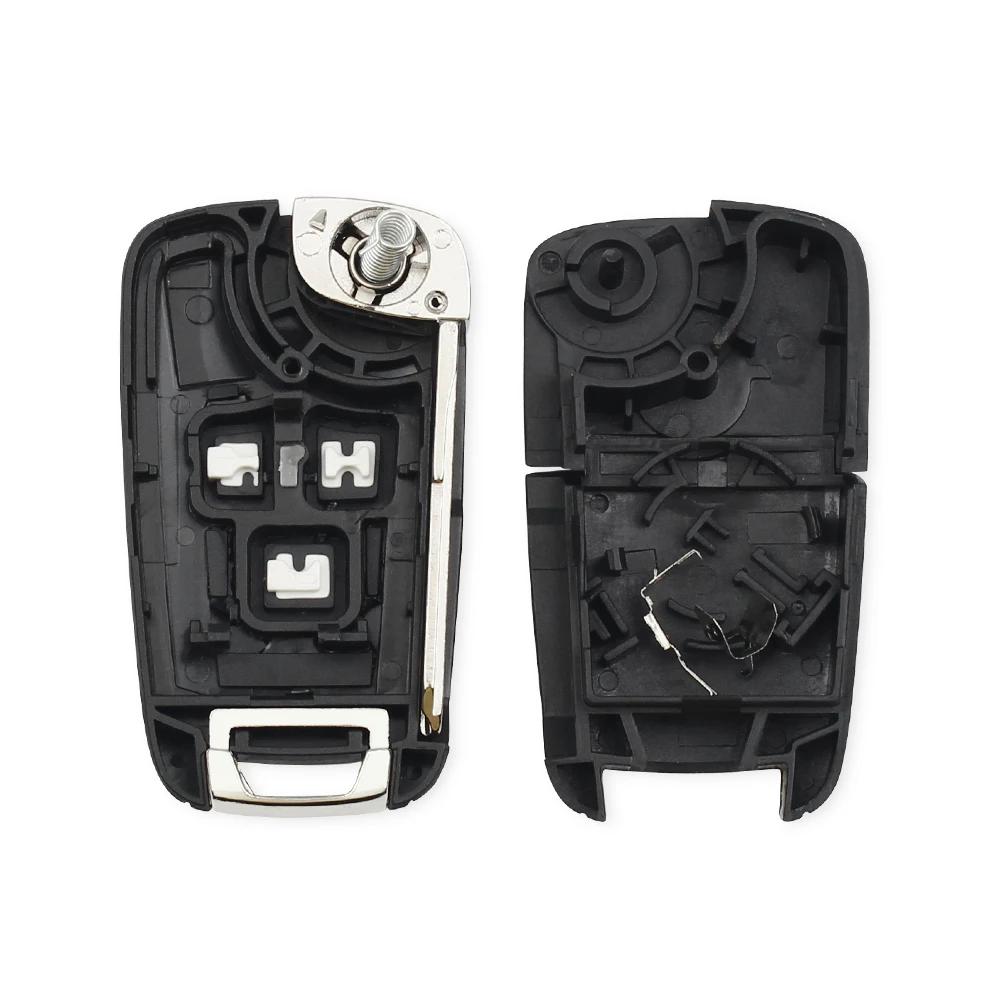 KEYYOU coque de clé à distance pour Chevrolet Cruze Aveo 2/3 boutons modifié rabat pliant étui vierg
