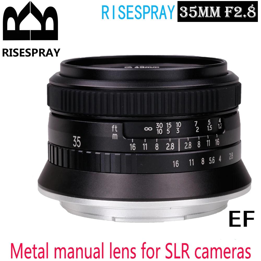 RISESPRAY 35MM F2.8 métal manuel grand angle objectif fixe HD 42 millions de pixels objectif SLR pou