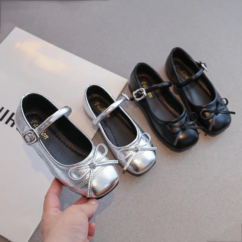 Chaussures en cuir pour filles, style princesse, printemps-automne 2026, mode enfant, Mary Janes sim