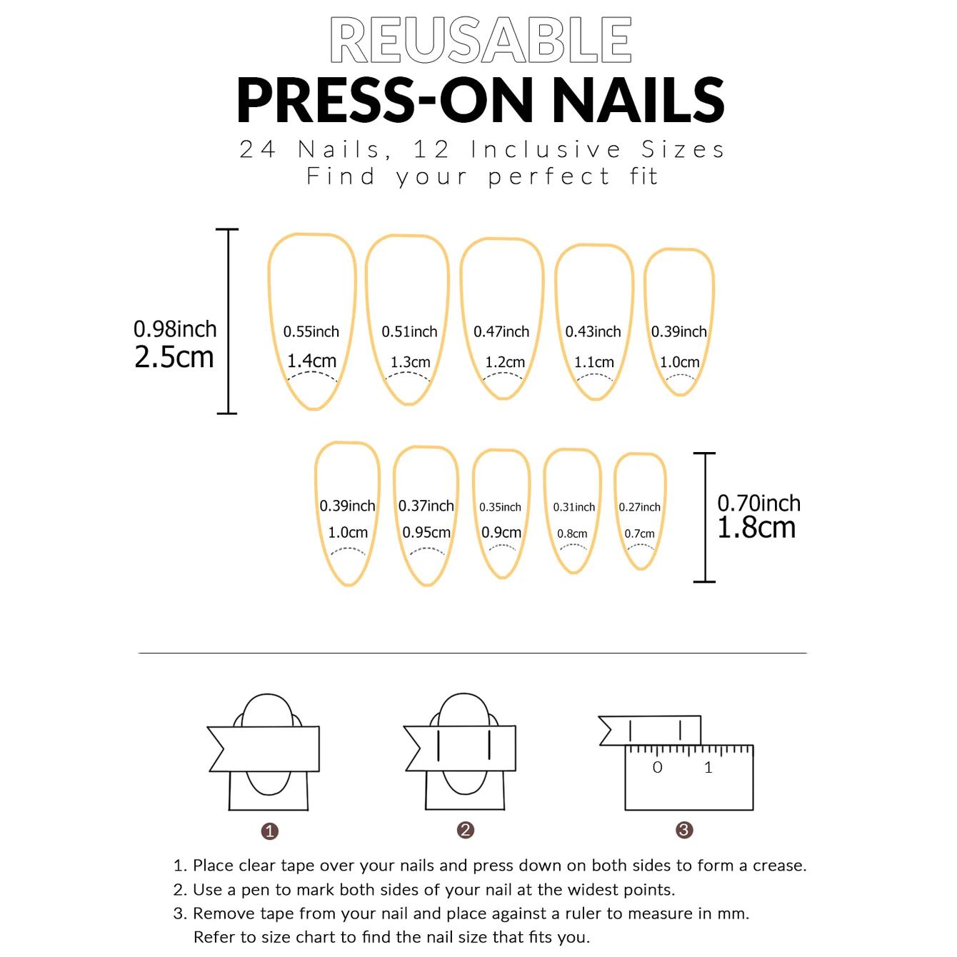 Ensemble d'ongles pour faux ongles, 24 pièces, améliorez instantané votre Look avec un nœud français
