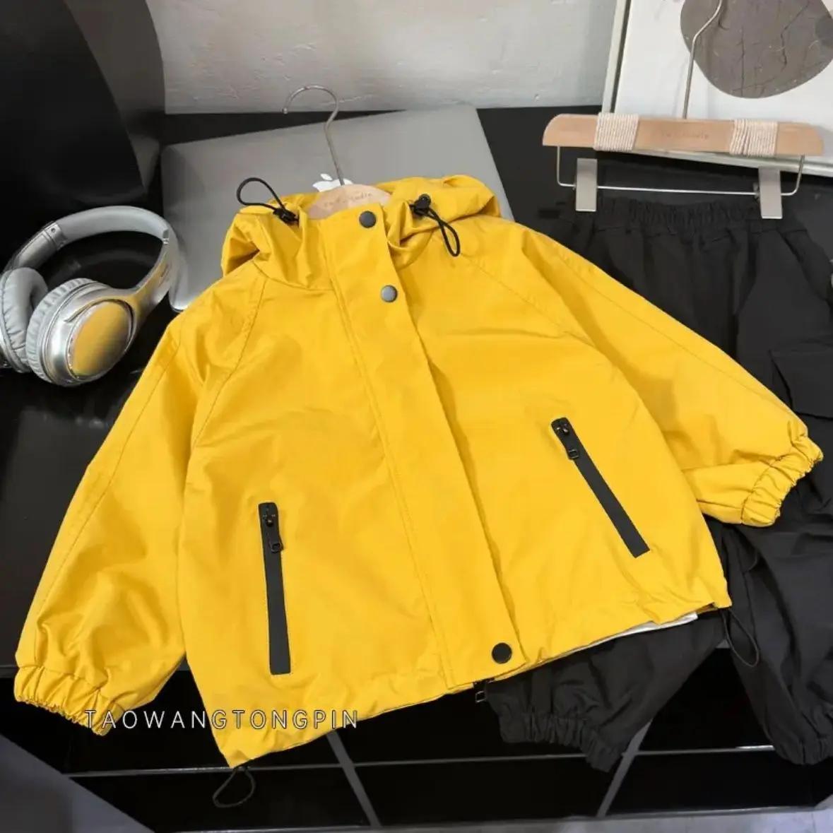 Vestes à capuche coupe-vent pour enfants, vêtements décontractés pour bébé, vêtements de printemps p