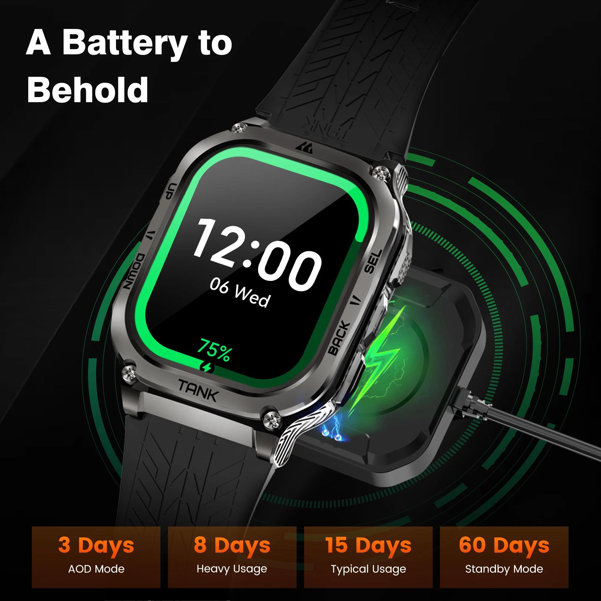 2025 Original KOSPET TANK M3 montre intelligente hommes Smartwatch pour femmes 480mAh numérique Fitn
