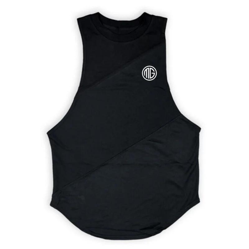 Muscleguys – gilet de course sans manches pour hommes, chemise d'été en coton avec coutures en maill