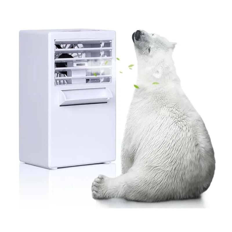Mini ventilateur de climatiseur portable, refroidisseur d'espace personnel de table 3 en 1, humidifi