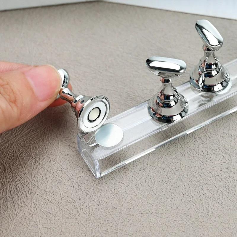 Support magnétique Transparent pour faux ongles Aurora, 10/5 pièces, présentoir à pression pour pein