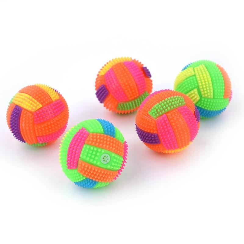 Jouets à mâcher pour chiens de petite à grande race, balles scintillantes en caoutchouc Non toxique 