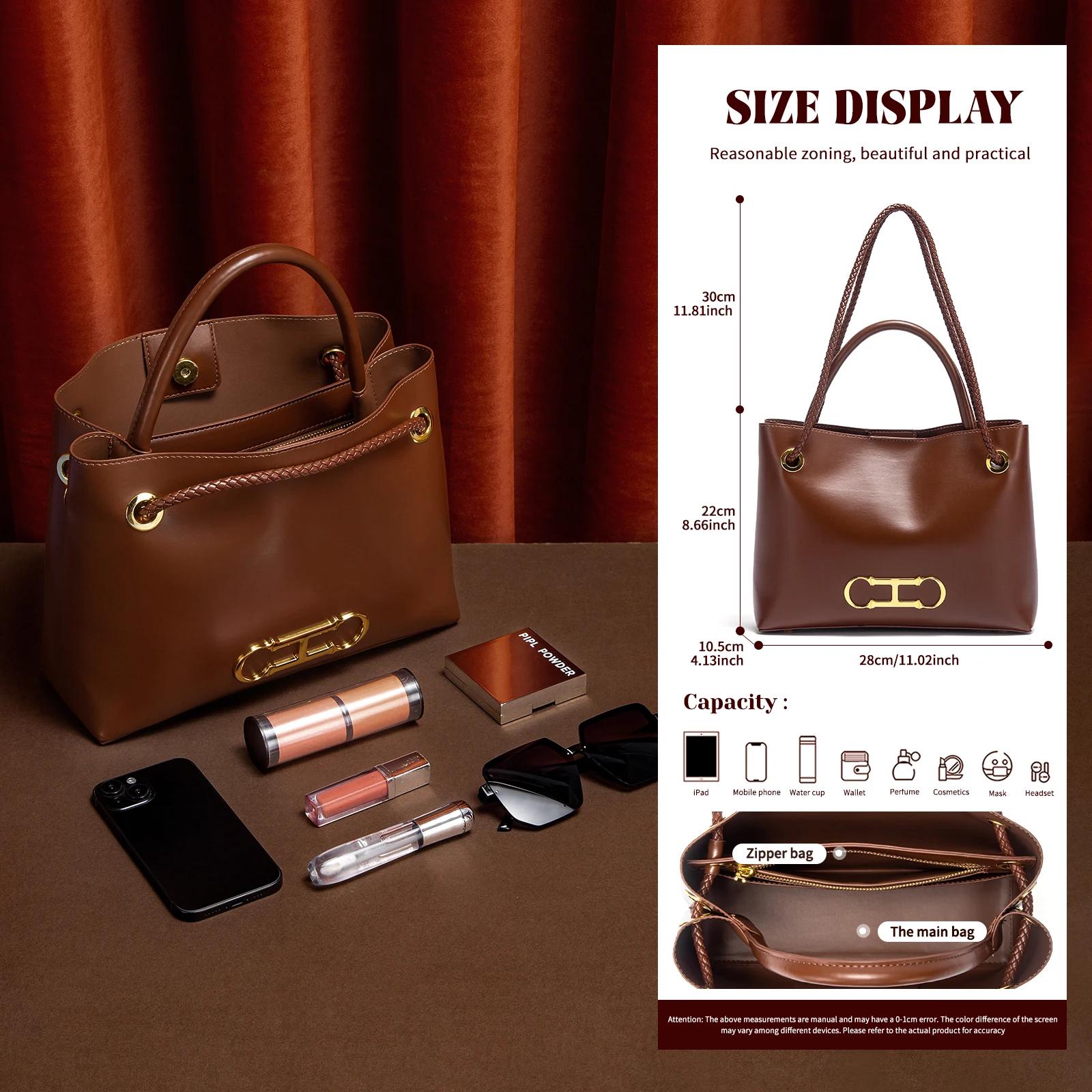 Sac à main pour femmes, fourre-tout minimaliste noir, à double usage, pour les déplacements, nouvell
