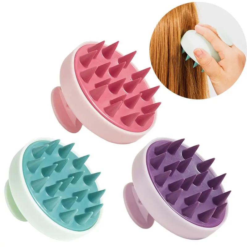 Brosse à shampoing en Silicone, peigne de Massage du cuir chevelu, peigne de lavage des cheveux, bro