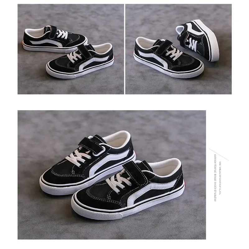 Chaussures en toile pour enfants, chaussures de planche pour garçons, nouveau filet rouge, basses, m