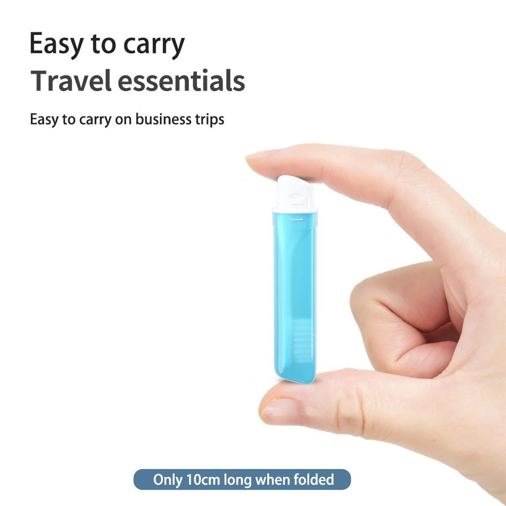 Mini brosse à dents de voyage pliable et Portable, petite brosse dentaire pliante pour adulte, coule