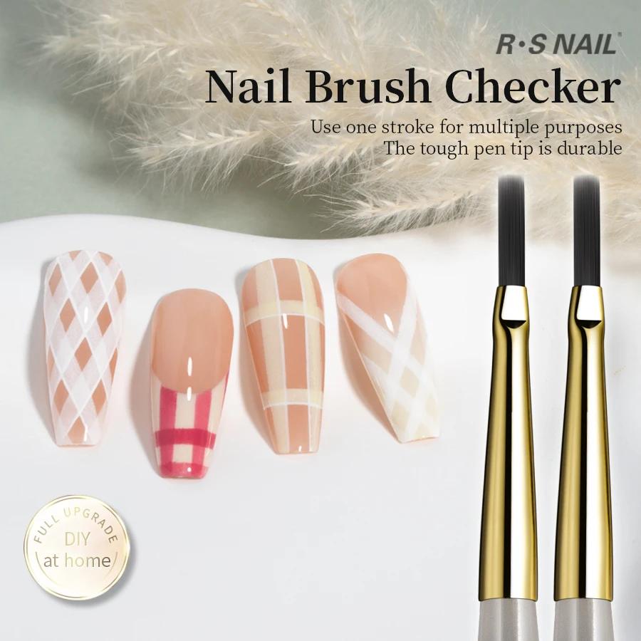 RSNAIL Nail Art brosse vérificateur ongles dessin peinture ligne brosse Nail Art outil acrylique pei