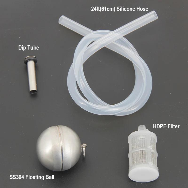 Tube de remplissage flottant pour fût de bière avec filtre 80 mailles, compatible avec les fûts de b