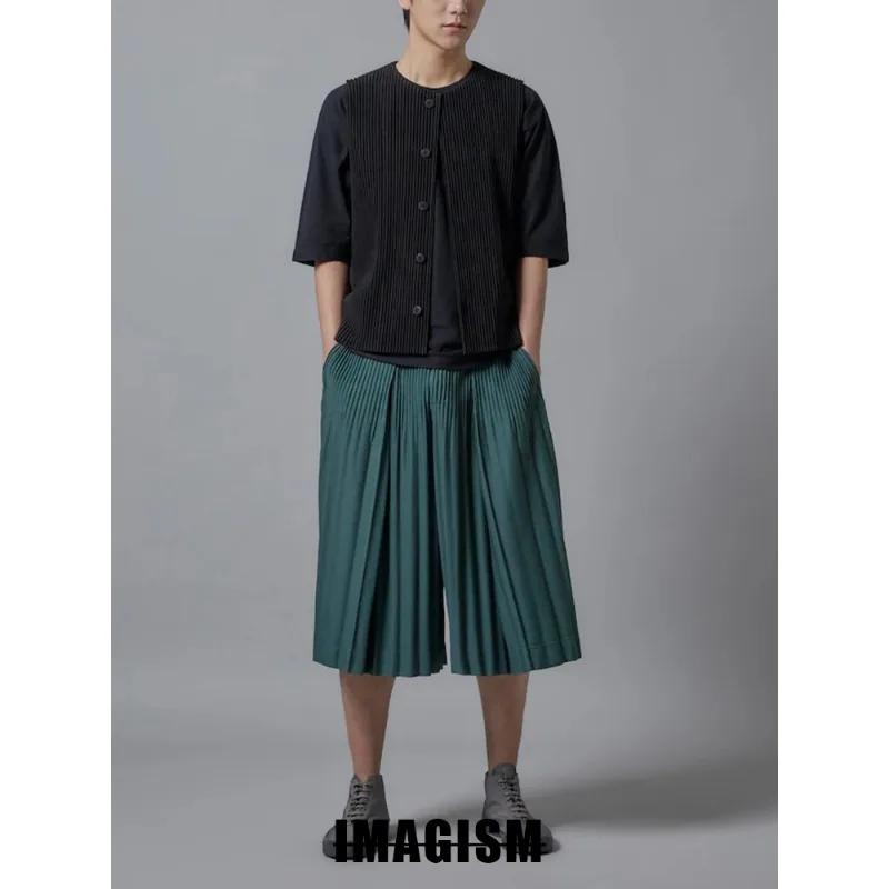 Miyake plissé sept pantalons hommes 2025 automne nouveau japonais Senior sens du confort plissé déco