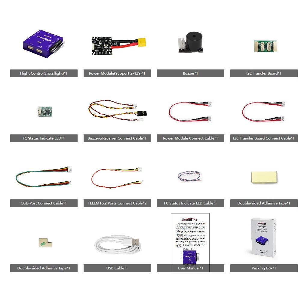 RADIOLINK-Contrôleur de Vol Crossflight avec Mini M8N, GPS 10 Canaux PWM pour Drone, Hélicoptère, Av