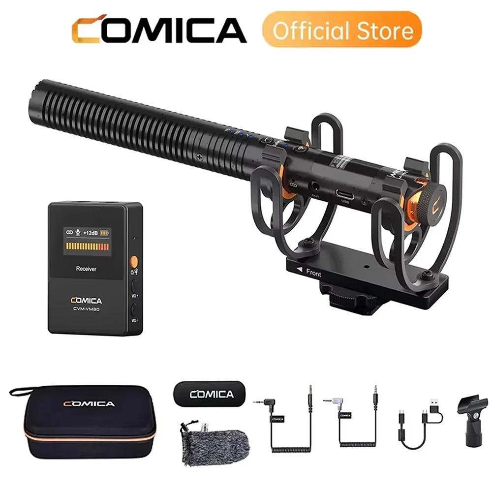 Microphone sans fil COMICA VM30 2.4G super cardioïde à condensateur avec contrôle de gain pour appar
