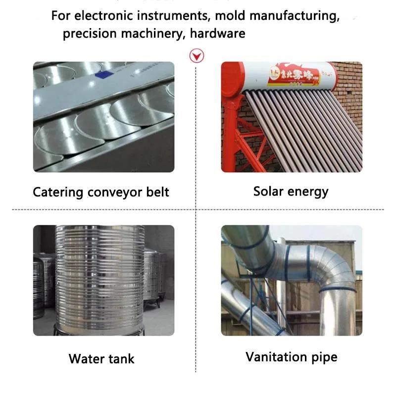 Bande de tôle en acier inoxydable 304, 1 mètre, épaisseur 0,01 0,02 0,05 0,1 0,2 0,3 0,4 0,5 mm
