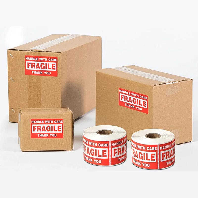 Autocollants fragiles pour marchandises, 100 pièces, veuillez manipuler avec soin, étiquettes d'aver