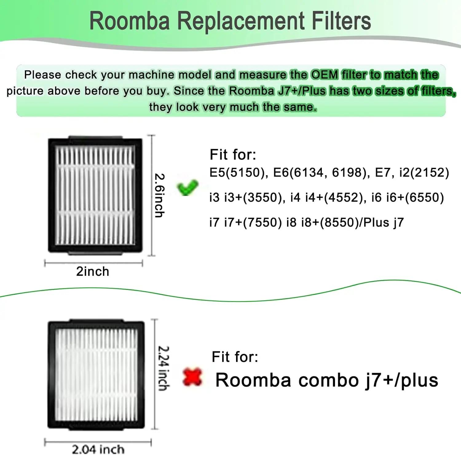 Pièces de rechange accessoires pour aspirateur iRobot Roomba i3 i3 + i4 i6 i6 + i7 i7 + i8 i8 + J7 J