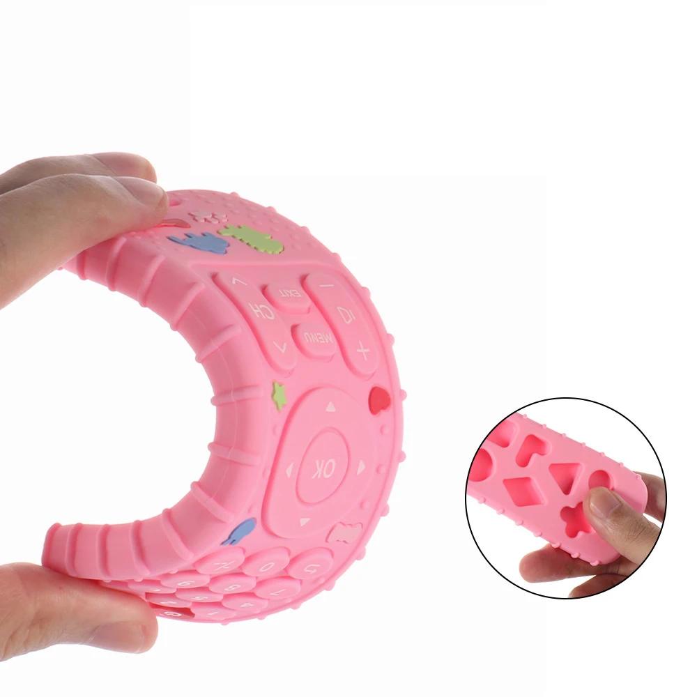 Anneau de dentition en silicone avec télécommande, jouets pour enfants, philosophie sensorielle Mont