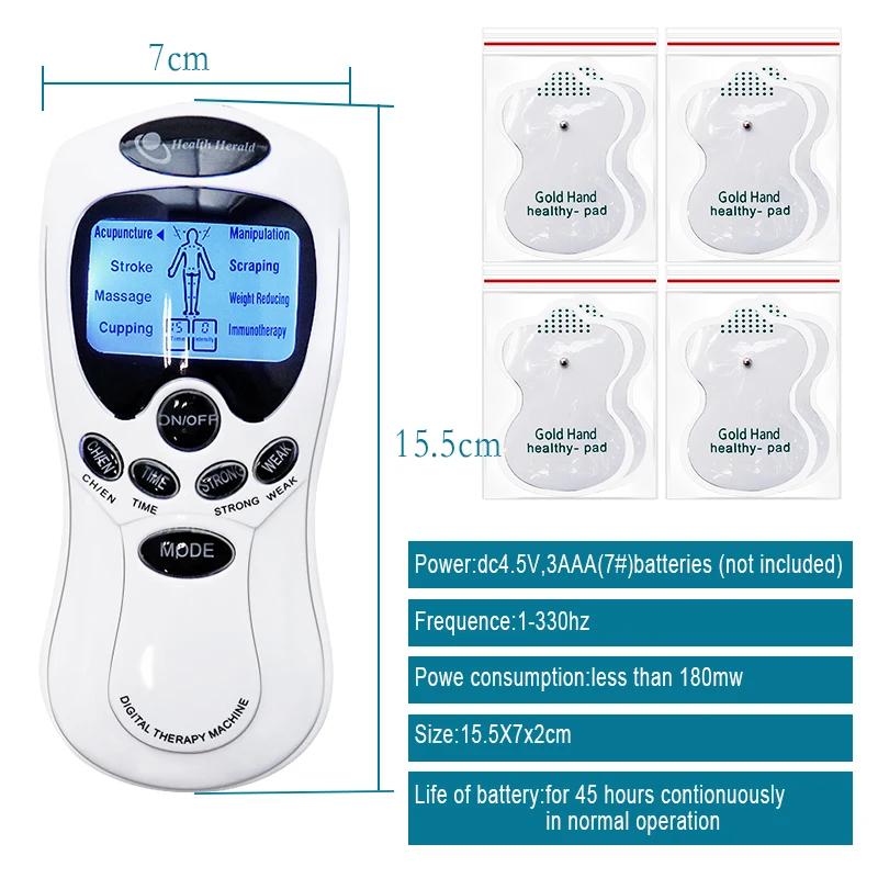 Instrument de Massage électrique Tens à double sortie, stimulateur musculaire EMS électrique, masseu