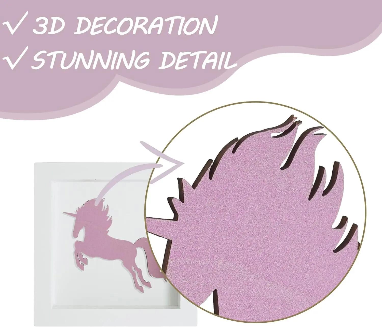 Décorations Murales en Bois 3D Encadrées pour Chambre d'Enfant, Signe de Table sur le Thème de Nairo