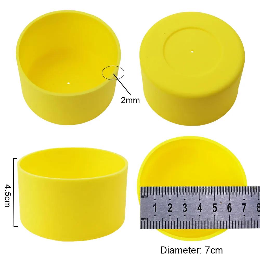 Couvercle inférieur de tasse en Silicone, 17 couleurs, 7.0CM, isolation thermique, manchon de dessou