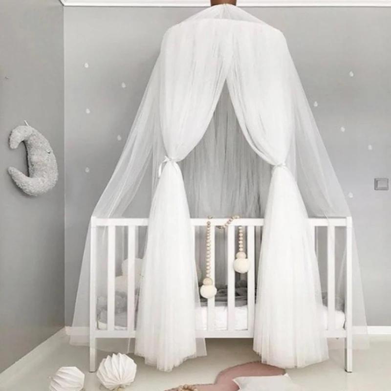 Tente suspendue avec moustiquaire, décoration étoile, lit de bébé, auvent de berceau, rideaux en Tul