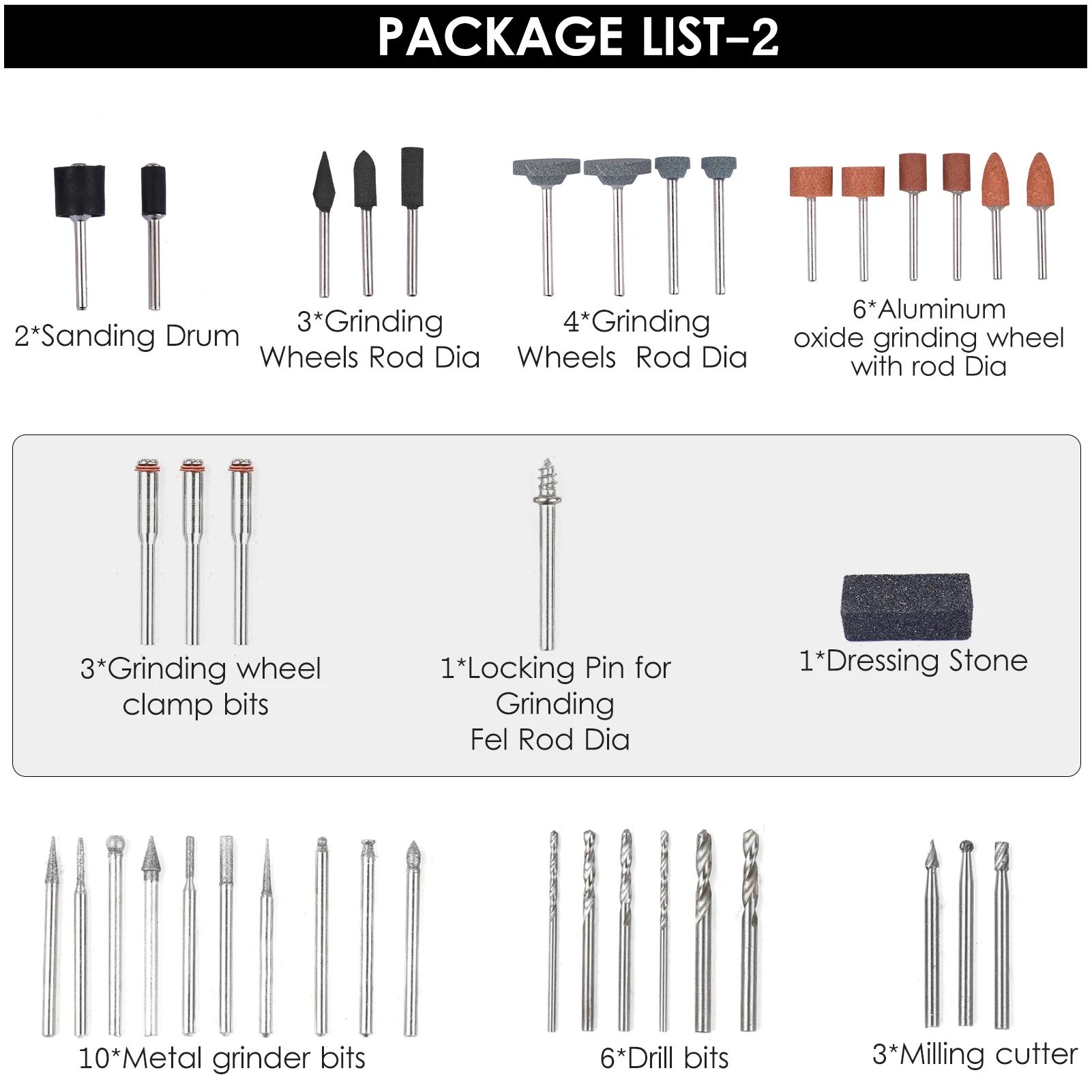 Ensemble d'accessoires pour mini perceuse électrique, kit d'accessoires pour outils à distance, ponç