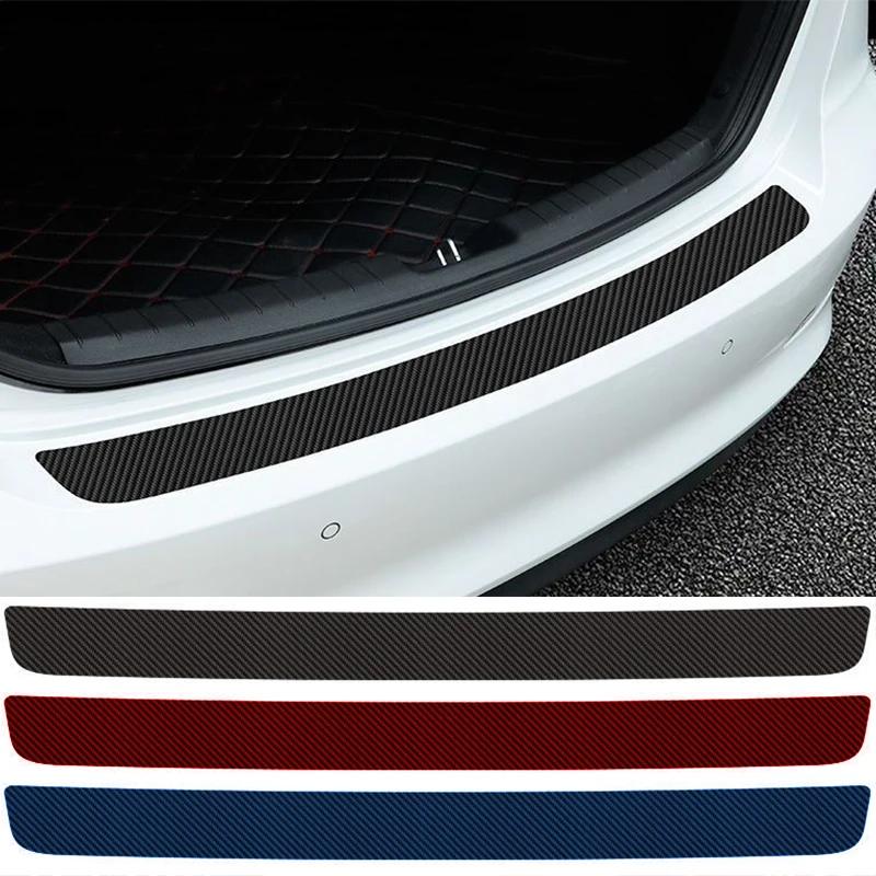 Autocollant en Fiber de carbone pour pare-choc arrière de voiture, 90cm, tampon de Protection, couve
