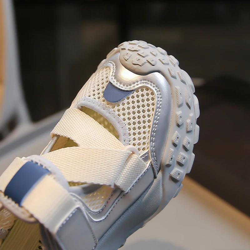 Sandales de sport d'été pour filles, chaussures en maille à semelles souples, légères, antidérapante