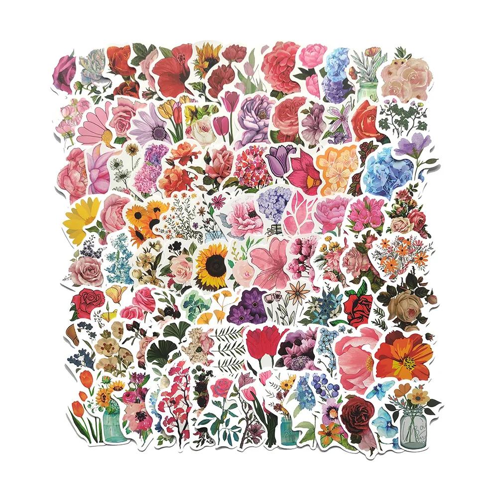 10/30/50/100 pièces fleurs autocollants ordinateur portable vélo guitare planche à roulettes autocol