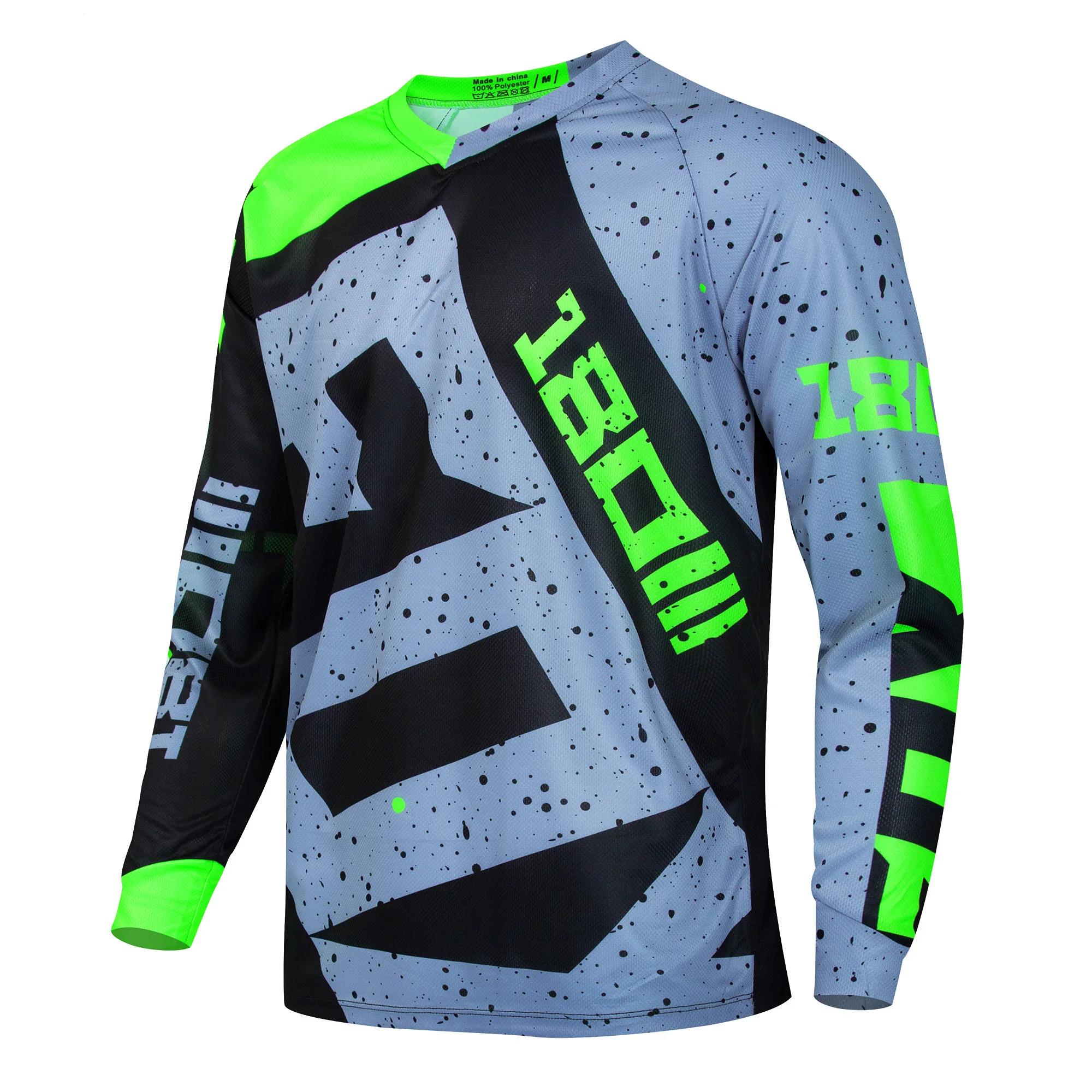 Maillot de cyclisme à motif alphabets pour hommes, chemise à manches longues, respirant actif, évac8