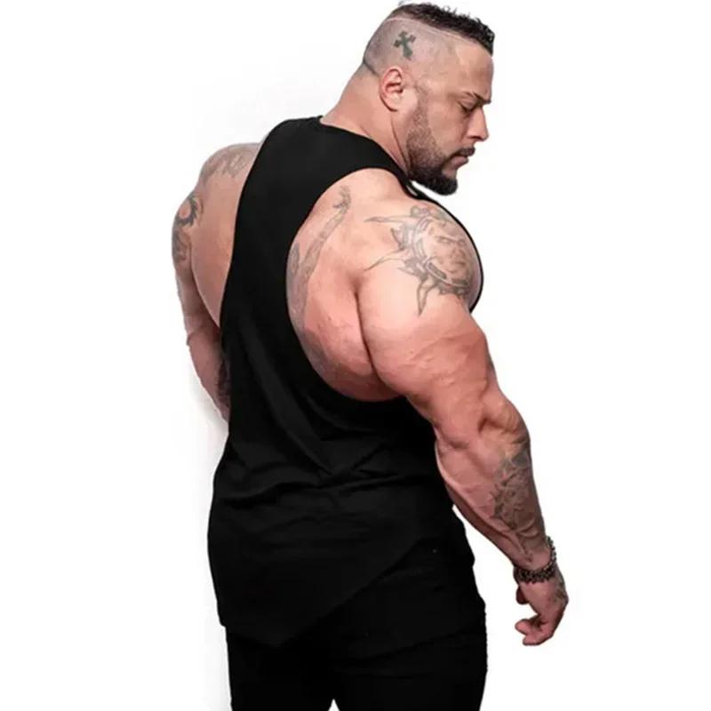 Hommes Fitness Muscle Singlets Décontracté Hip Hop Sans Manches Lâche T-Shirt Coton Respirant Vêteme