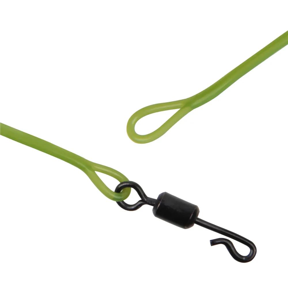 Ligne de Leader de pêche à la carpe en fluorocarbone, plate-forme de leader avec changement rapide d
