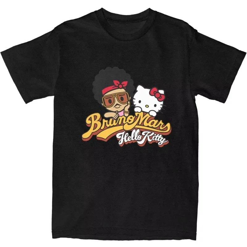 Haikyuu Bruno Mars Hello Kitty T-shirt coton T-shirt mode femme T-shirt rétro Y2K Design col rond ma