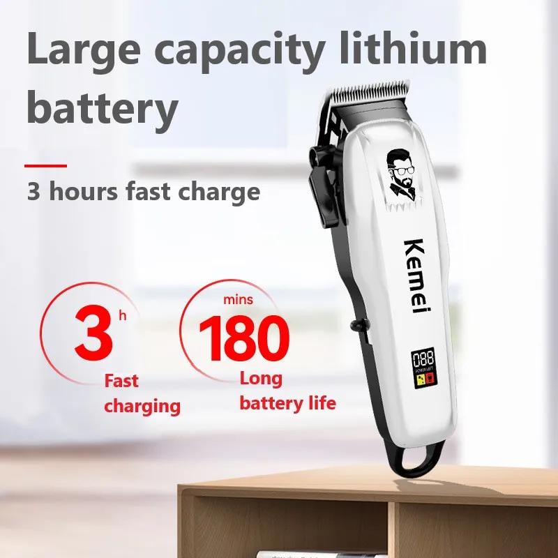 Kemei tondeuse à cheveux professionnelle tondeuse à cheveux Rechargeable pour hommes rasoir Machine 