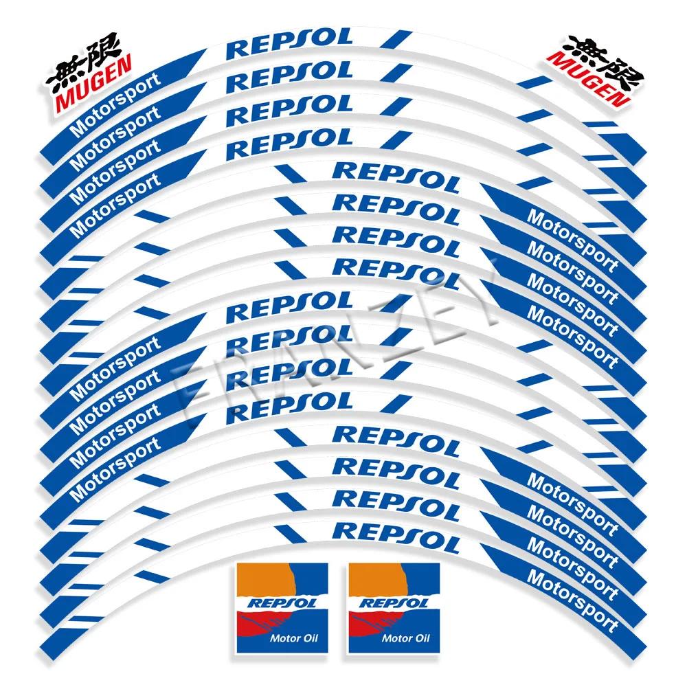 Autocollant de roue de moto pour HONDA CBR250R VFR 400 CBR600RR CBR1000RR Repsol, bande réfléchissan