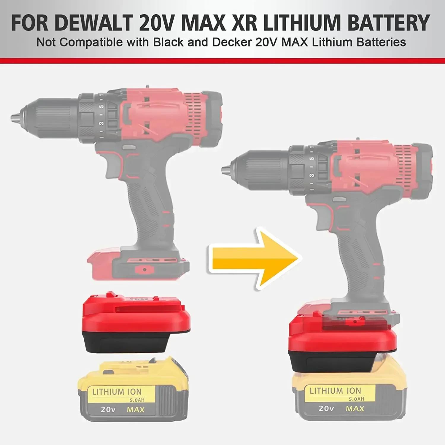 Adaptateur de batterie pour outils d'artisan 20V pour DeWalt 20V et pour batterie Li-on Milwaukee 18